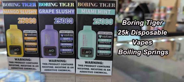 Boring Tiger 25k Disposable Vapes - Boiling Springs 1
